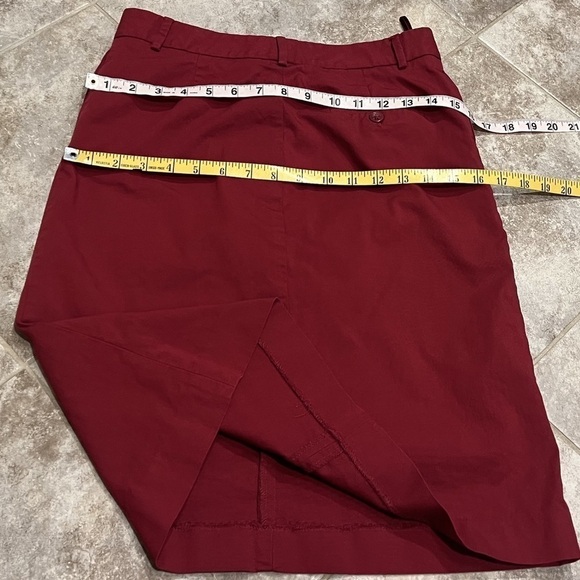 Banana Republic Factory High Rise Red Pencil Skirt Size 2 Pockets Stretch - Picture 3 of 8